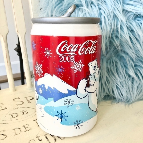 Coca Cola, Can, Ceramic, Cookie Jar, 2005, Coca Cola Polar, Bear, Design‎ - Picture 1 of 15
